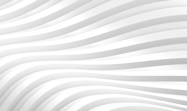 White Stripe Waves Pattern Futuristic Background Rendering — Foto de Stock