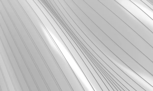 White Stripe Waves Pattern Futuristic Background Rendering — Stock Fotó
