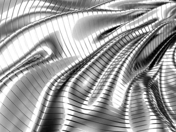 Abstract Dark Silver Metallic Shiny Background Render — 스톡 사진