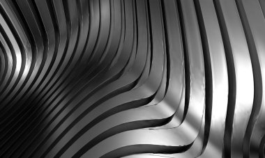 Abstract Dark Silver Metallic Shiny Background. 3d render