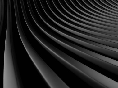 Dark elegance stripes waves pattern background. 3d rendering
