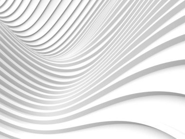Wave band abstract background surface. 3d rendering