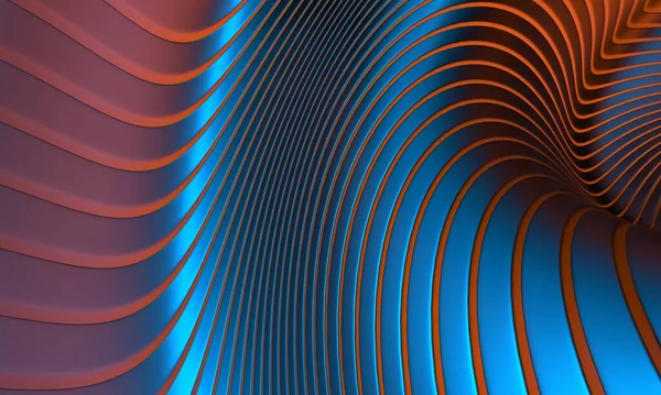 Colorful Striped Abstract Waves Shiny Background Rendering — Foto de Stock