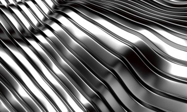 Abstract Dark Silver Metallic Shiny Background. 3d render