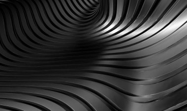 Abstract Dark Silver Metallic Shiny Background. 3d render