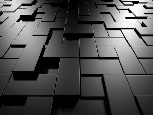 Abstract Dark Cubes Futuristic Design Background. 3d Render Illustration