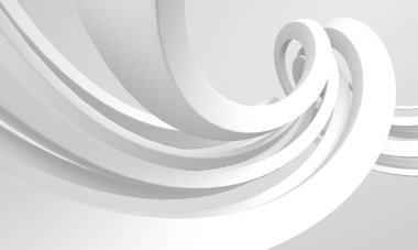 Beyaz soyut sıvı dalgalı arka plan. 3d resimleme