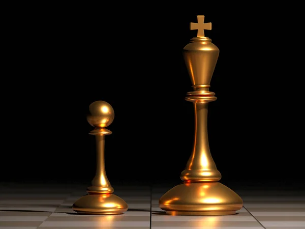 Chess King Business Concept Leader Success Rendering — Stockfoto