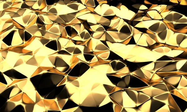 Luxury Golden Shiny Abstract Background Render — Stock Photo, Image