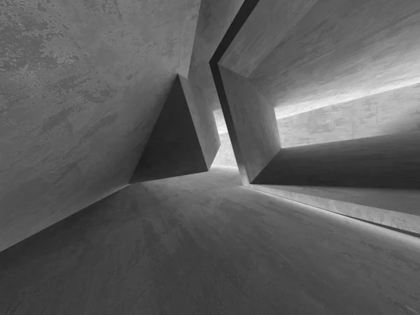 Arhitectură Abstractă Fundal Interior Camera Goala Din Beton Redare — Fotografie, imagine de stoc