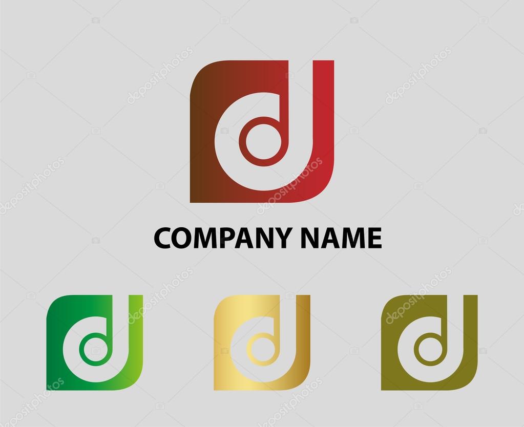 Abstract Letter D Icon, Vector illustration of abstract icons of letter D