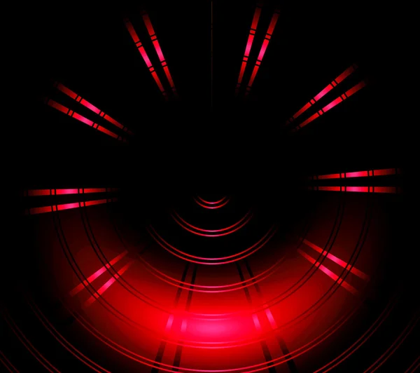 Rode cirkel neon licht abstracte achtergrond — Stockfoto