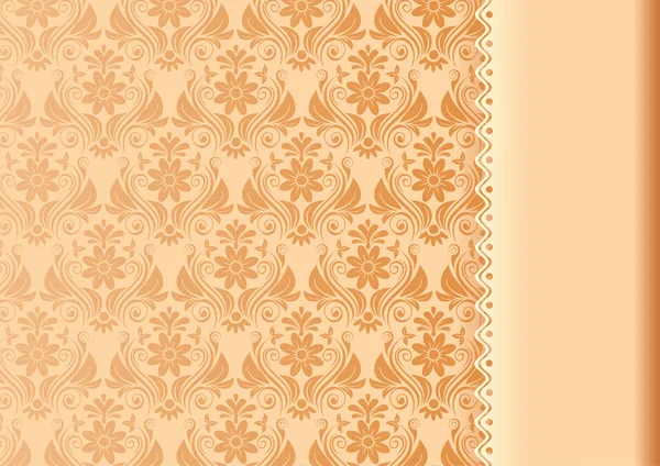 Fondo Vintage, Antiguo, Plantilla de patrón ornamental de lujo floral — Archivo Imágenes Vectoriales