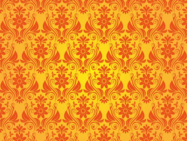 Fondo amarillo estilo vintage. Ilustración vectorial — Vector de stock