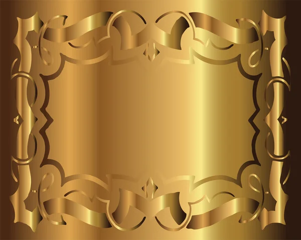 Kunglig vintage ram vektor guld bakgrund — Stock vektor