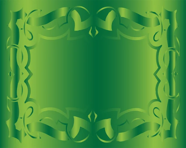 老式的皇家背景绿色花卉豪华装饰 — 图库矢量图片