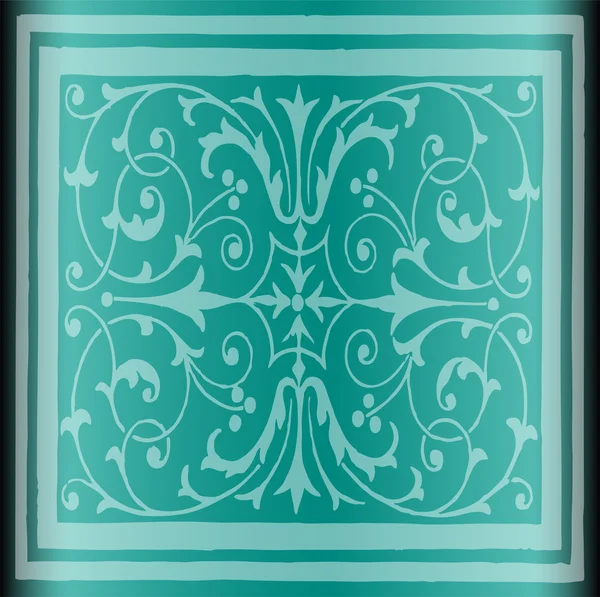 Abstrato maçã verde fundo de elegante Vintage Floral — Vetor de Stock