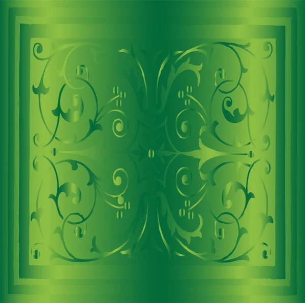 Fundo verde abstrato de Floral Vintage elegante — Vetor de Stock