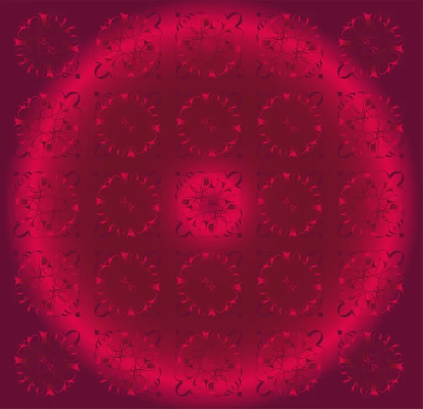 Hermoso círculo rojo luz fondo floral — Archivo Imágenes Vectoriales