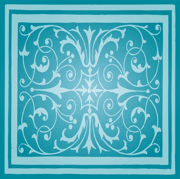 Vector de fondo de patrón ornamental de lujo floral azul claro — Vector de stock