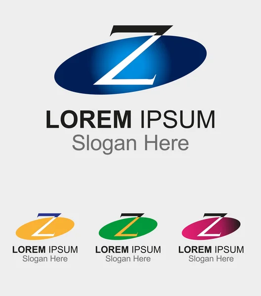 Logotipo Elip con letra Z icono — Vector de stock