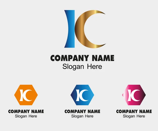 KC brief logo symbool - k brief — Stockvector