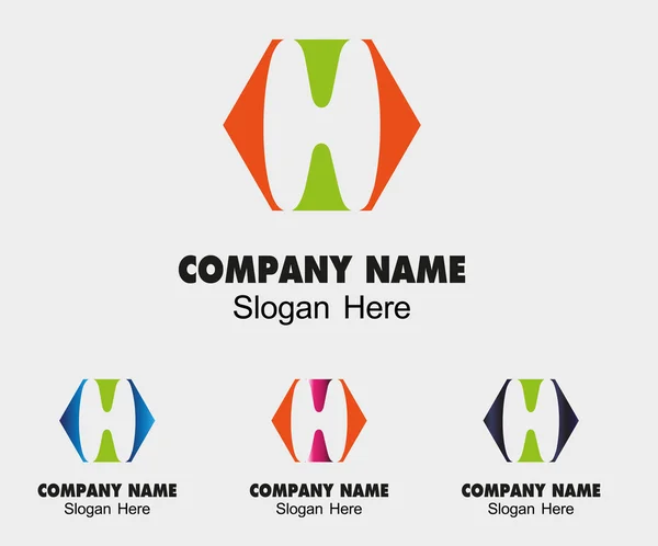 Letter H Company logo icon template — Stock Vector