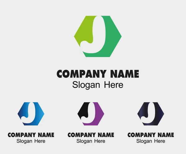 Letter J Company logo icon template — Stock Vector