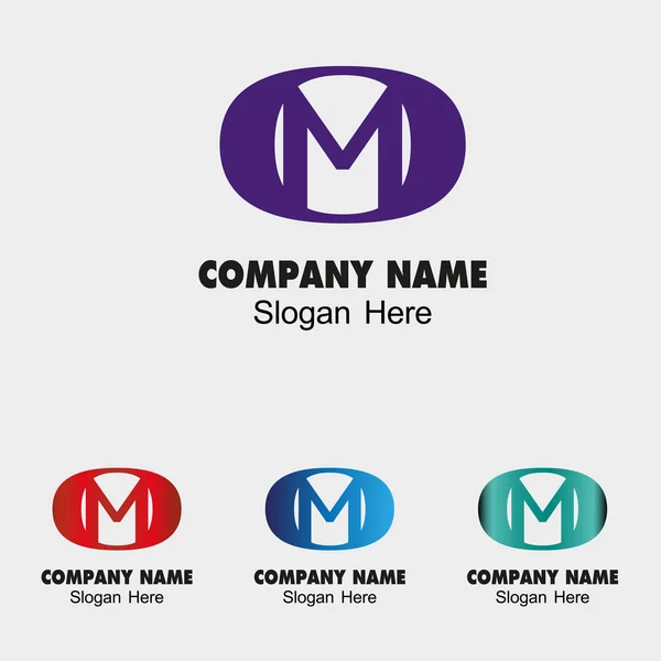 Logotipo letra M — Vetor de Stock