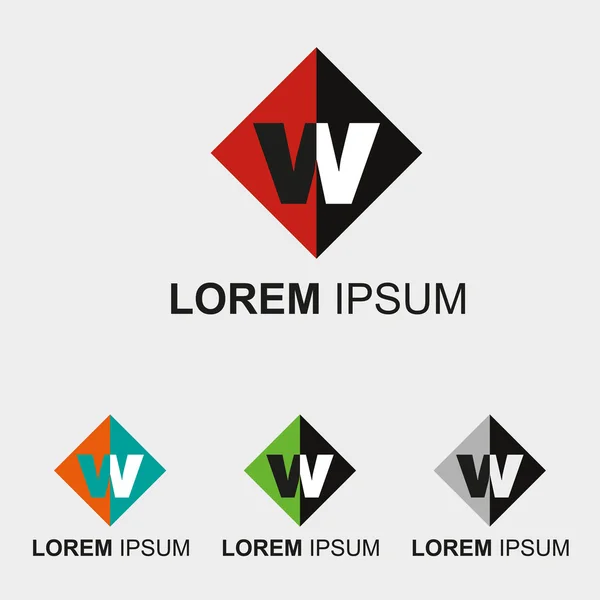 Písmeno w logo — Stockový vektor