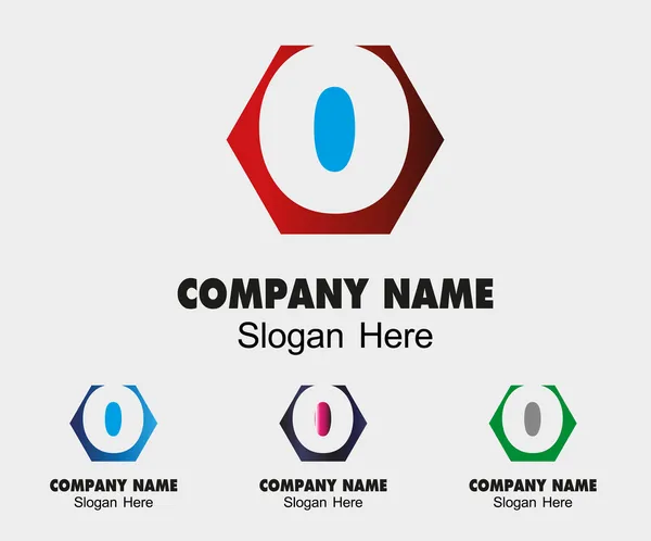 O logo bedrijf naam symbool alfabet o — Stockvector