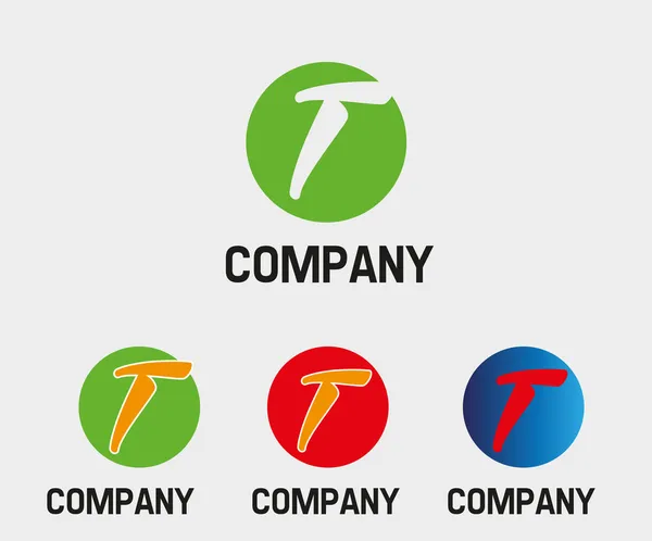 T Logo Vektor abstrakte Symbole für Buchstabe t — Stockvektor