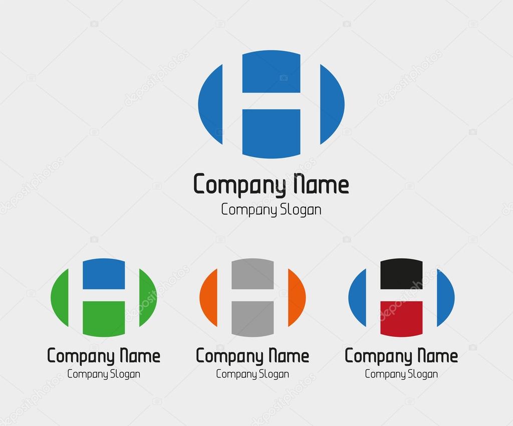H logo vector Abstract icons for letter H