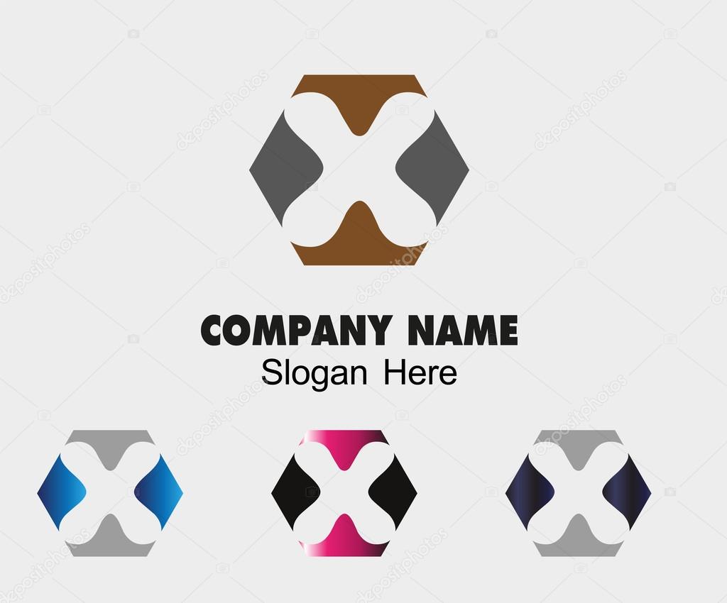 Letter X logo Company name template