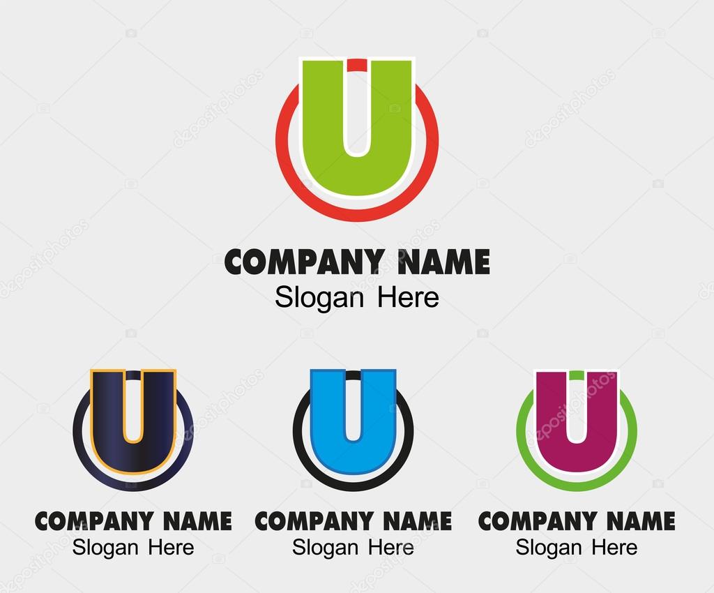 U logo Company name symbol letter U