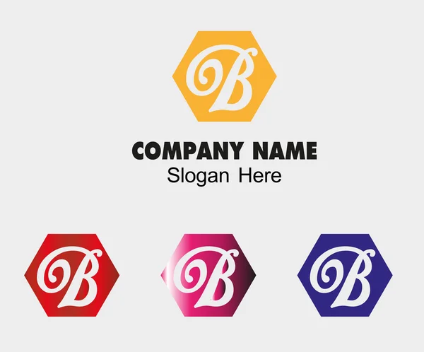 Abstraktní b logo design šablony písmeno b — Stockový vektor