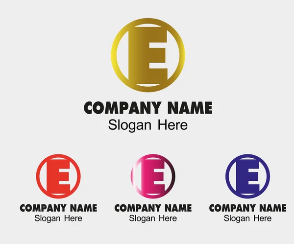 Abstract E logo design e ícone — Vetor de Stock