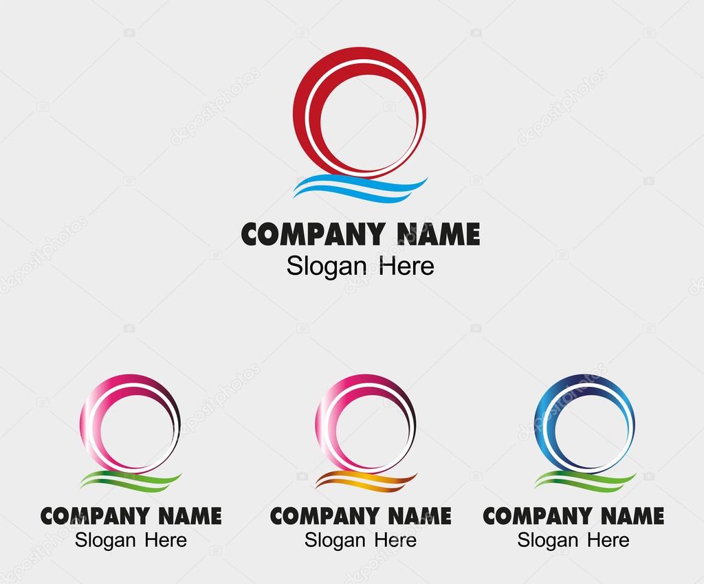 Abstract letter Q logo symbol