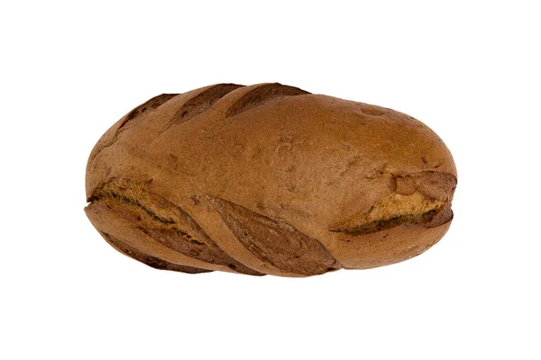 Čerstvý Žitný Chléb Nebo Celozrnný Chléb Izolovaný Bílém Pozadí Čerstvě — Stock fotografie