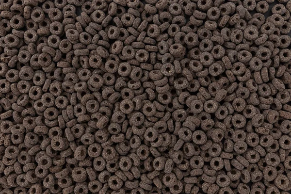 Background Many Scattered Black Corn Rings Delicious Useful Rings Breakfast — Stock Photo, Image