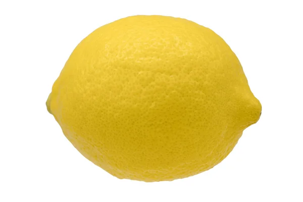 Horní Pohled Čerstvé Citron Izolované Bílém Pozadí Výstřižkem Cesta — Stock fotografie