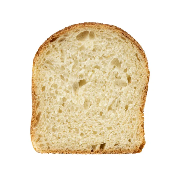 在白色背景上隔离的面包片或面包片 侧面视图 — 图库照片