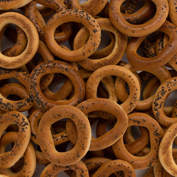 Παπαρουνόσουπα Φόντο Κουλούρια Κορυφαία Άποψη Έννοια Αρτοποιείο Τροφίμων — Φωτογραφία Αρχείου