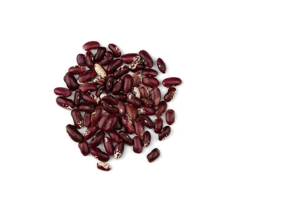 Red Kidney Beans Isolated White Background Close Top View — стоковое фото