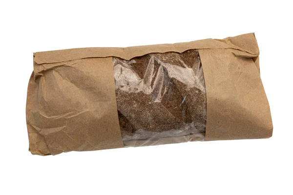 Домашний Свежеиспеченный Традиционный Ржаной Хлеб Изолированный Белом Фоне Вид Сверху — стоковое фото