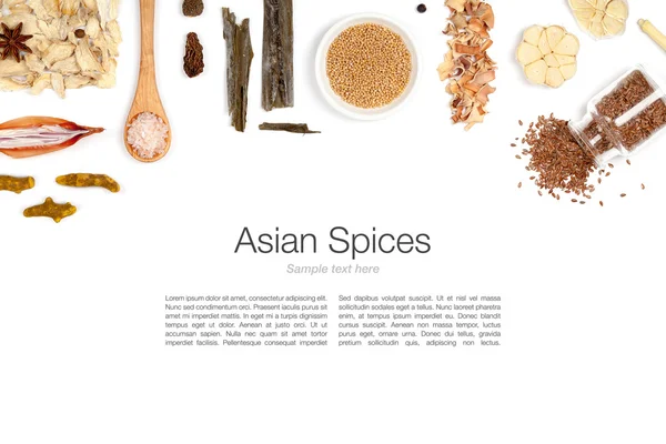 baharat beyaz zemin üzerine