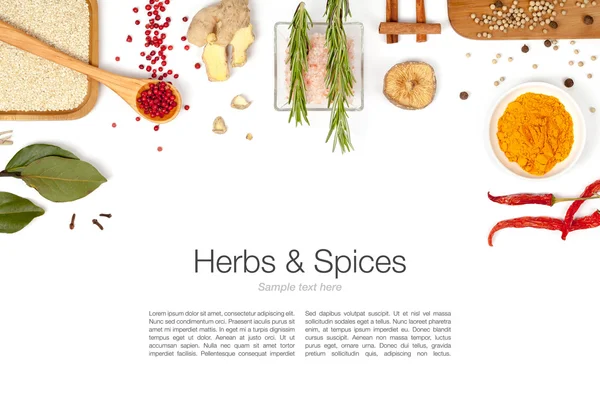 baharat beyaz zemin üzerine