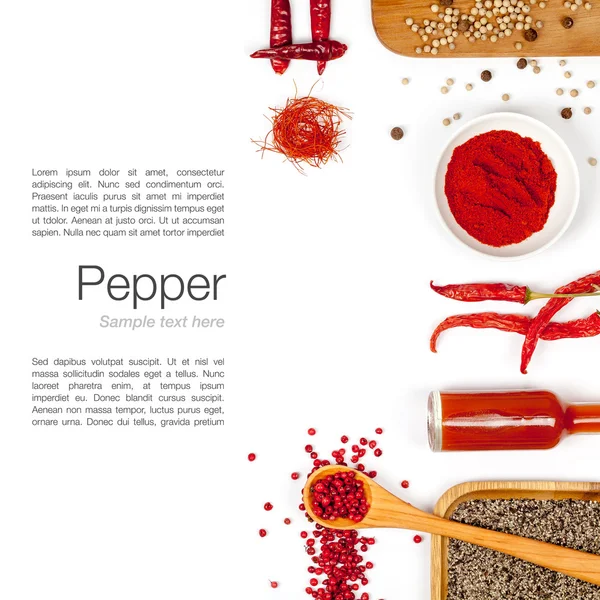 Spices on white background — Stock Photo, Image