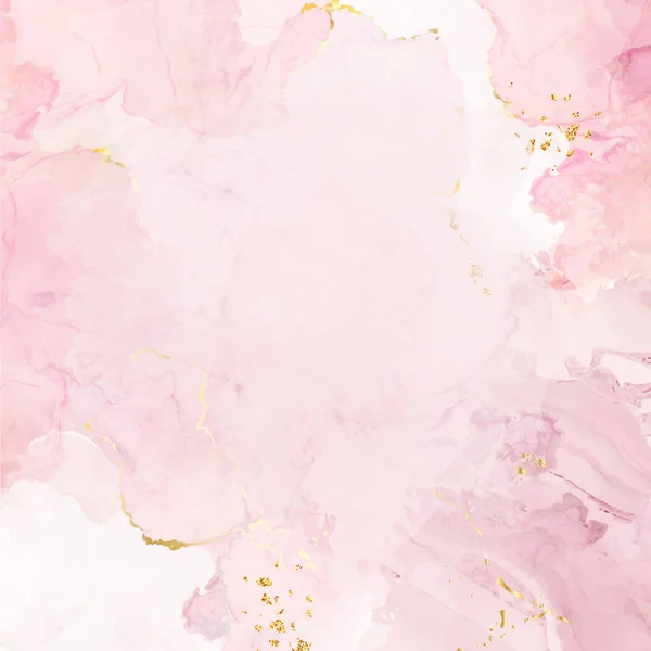 ブラッシュピンクの水彩流体塗装ベクトルデザインカード. — ストックベクタ