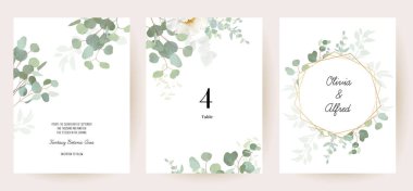 El boyaması dallar, beyaz arkaplanda yapraklar.